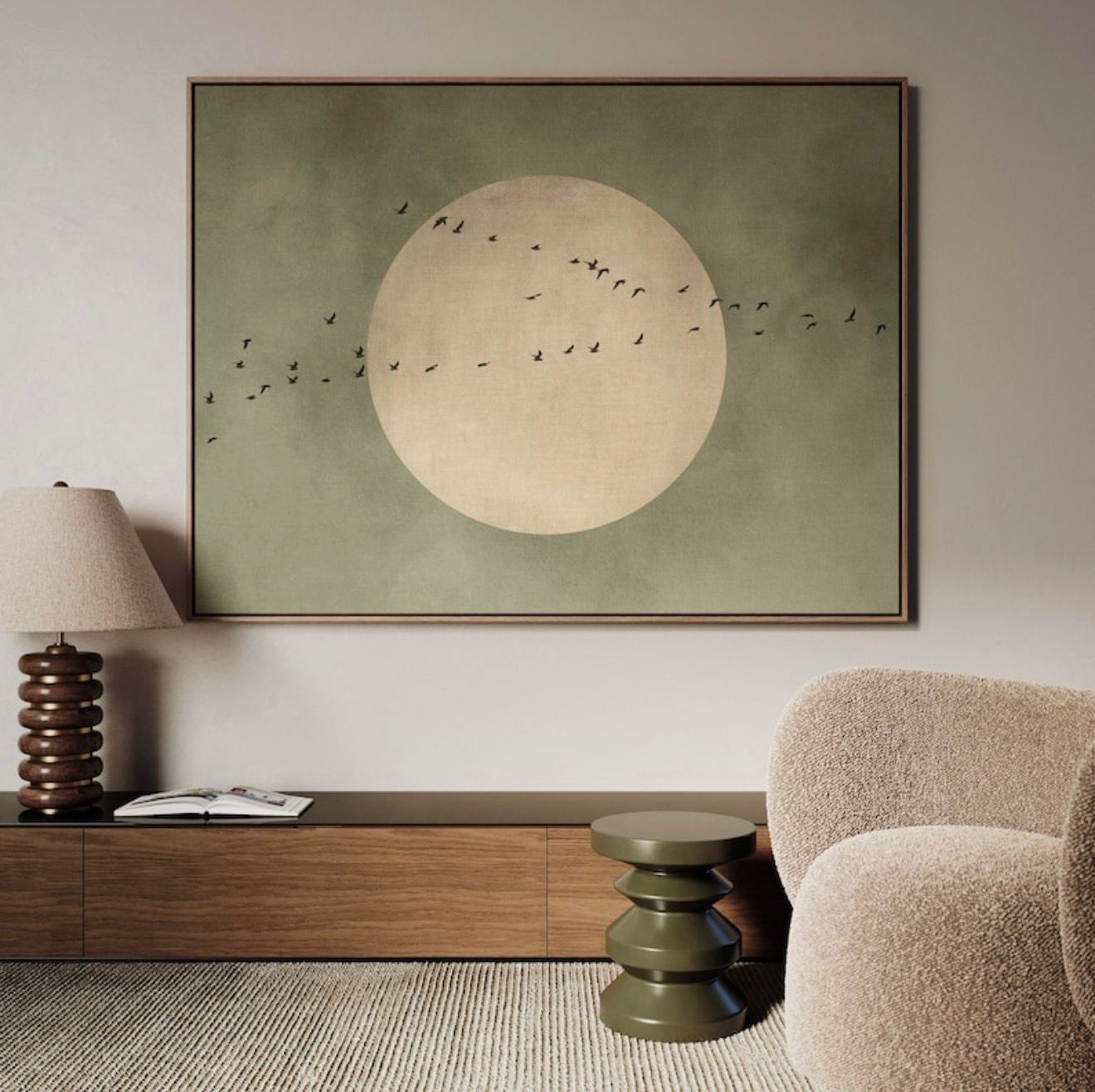 Sage Green Birds | CANVAS