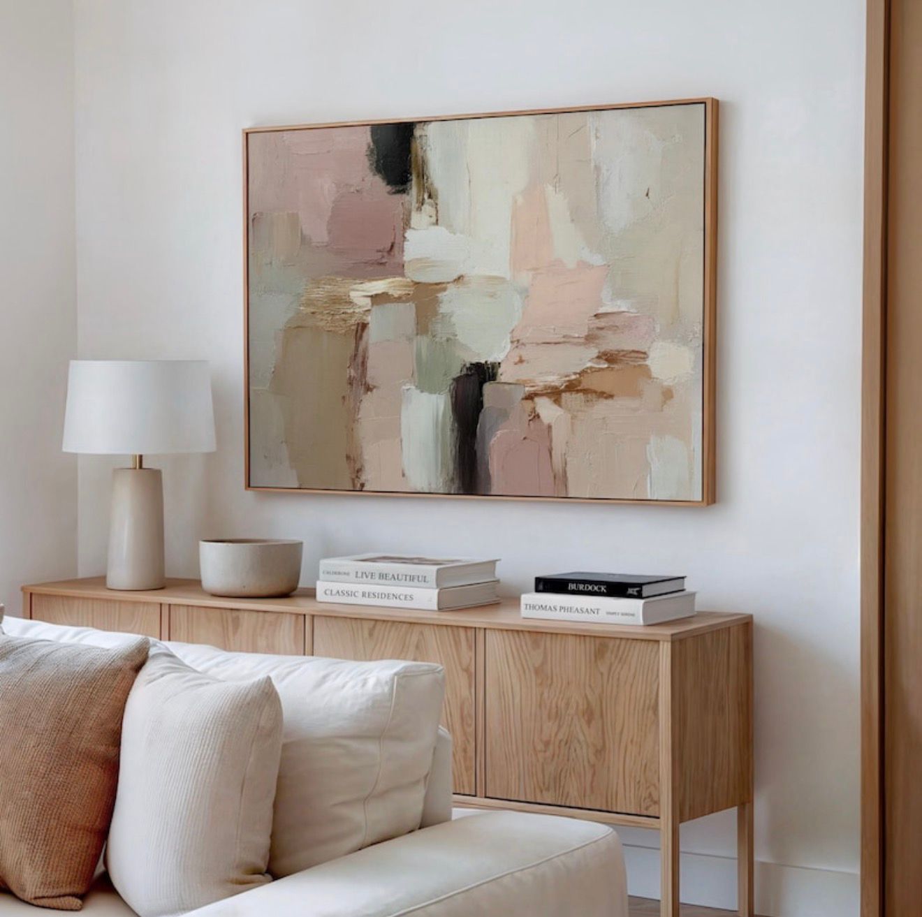 Modern Minimalist Pink Gold Art | CANVAS