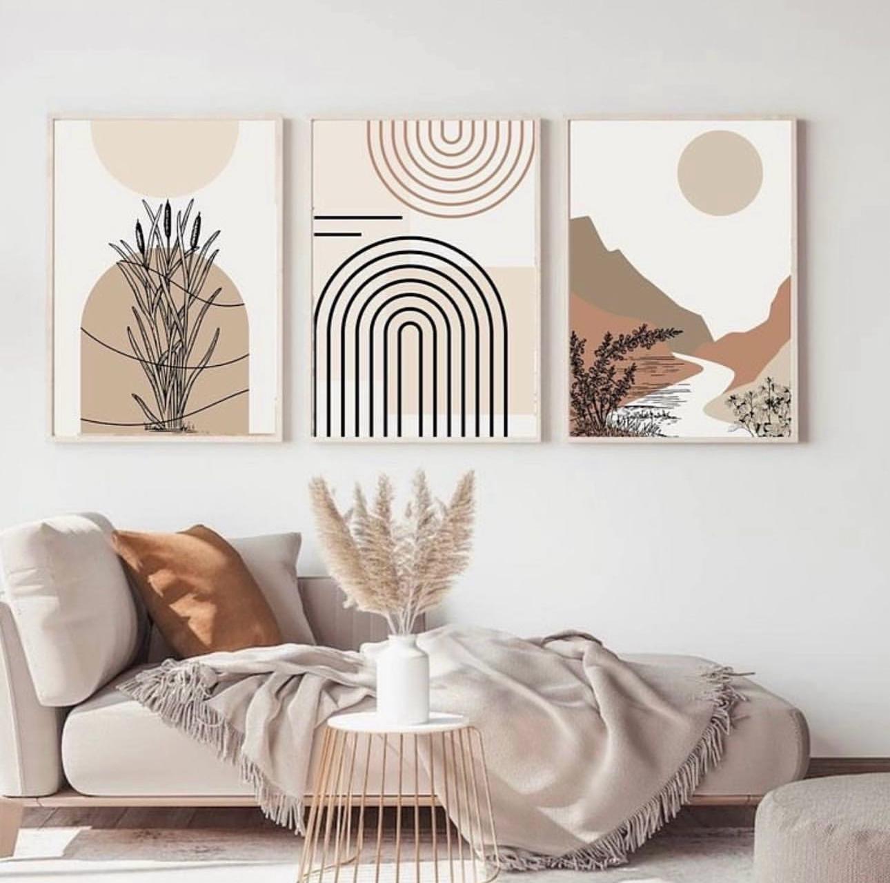 Neutral Abstract Art | Set of 3