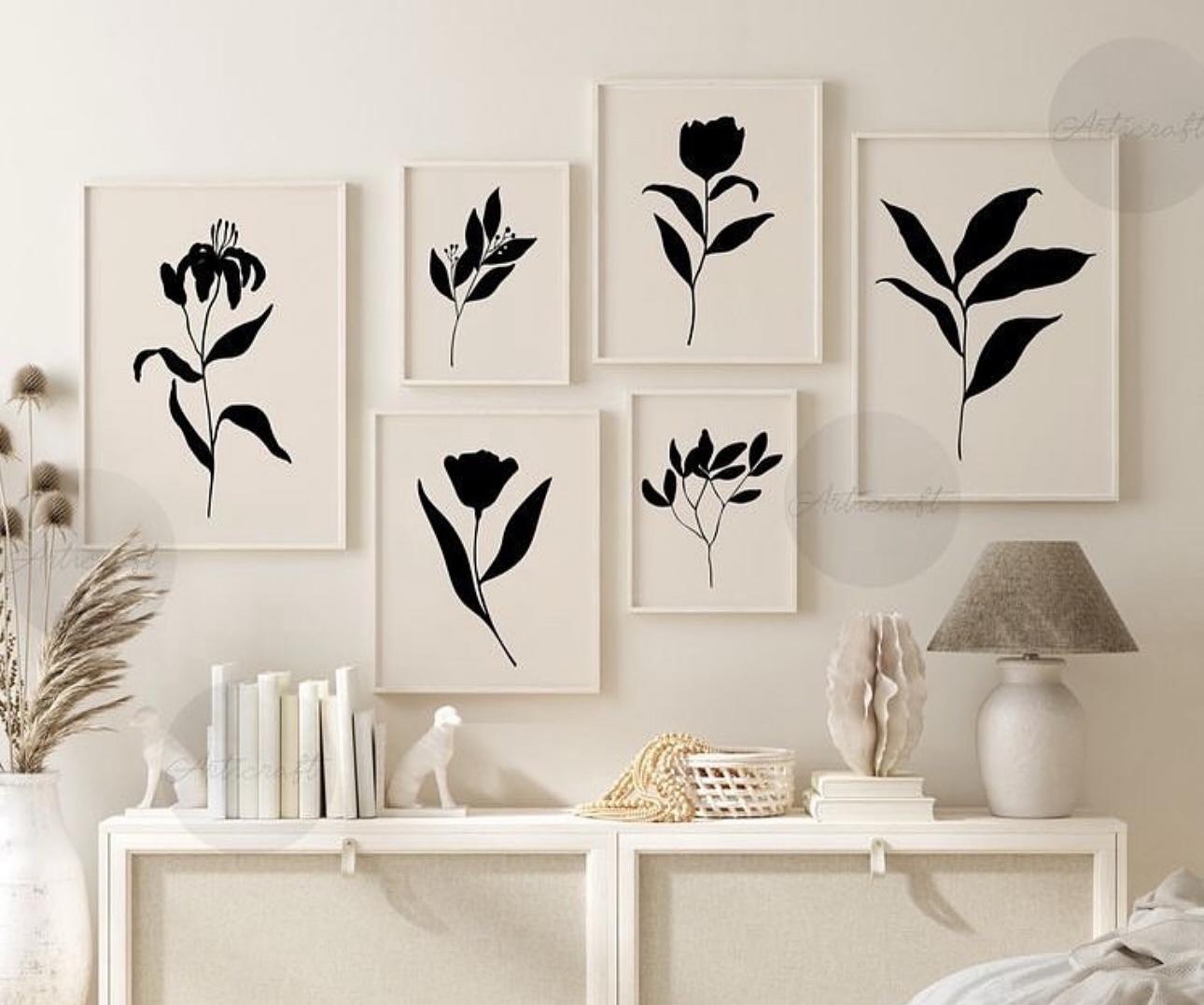 Neutral Botanical Gallery Wall | Set of 6