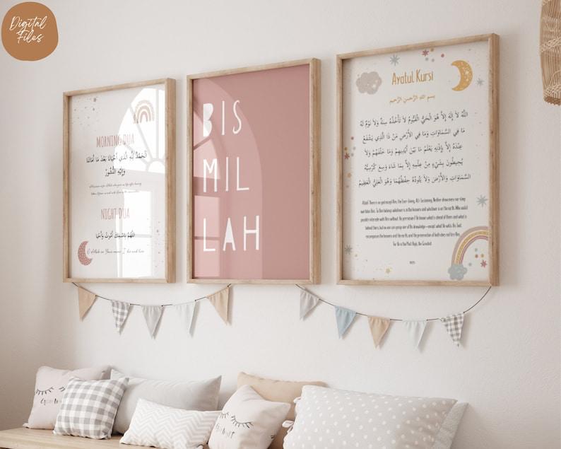 Islamic kids Wall Art | Set of 3