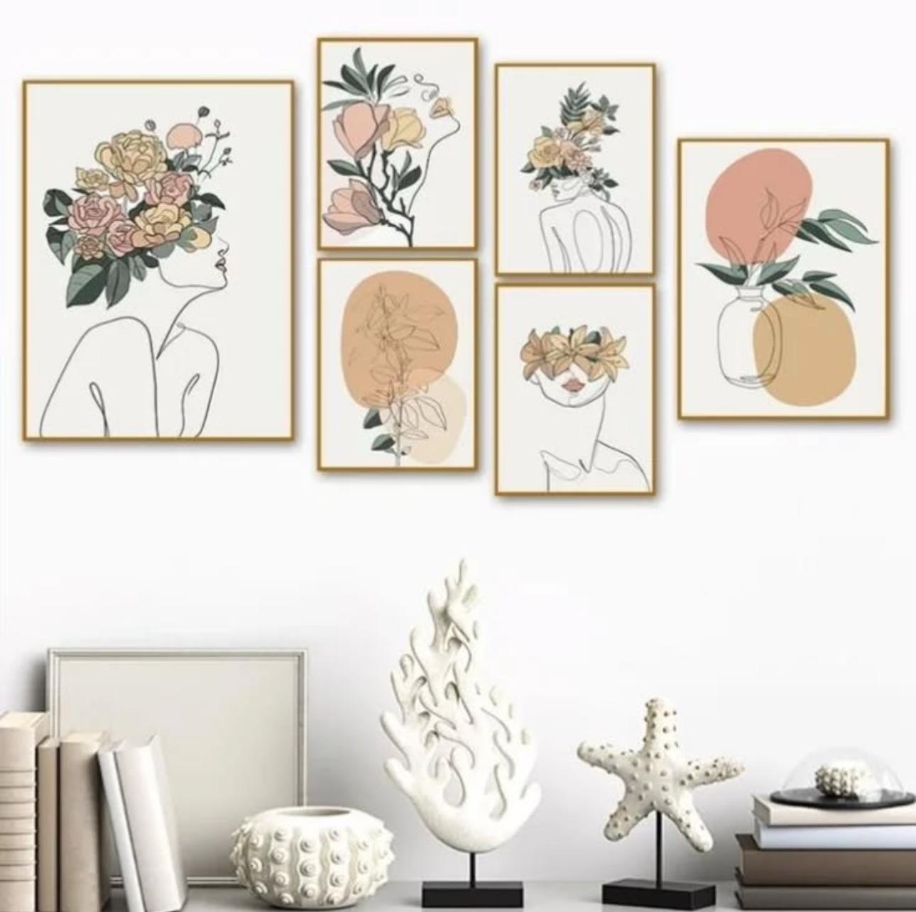 Floral Gallery Wall | Set of 6