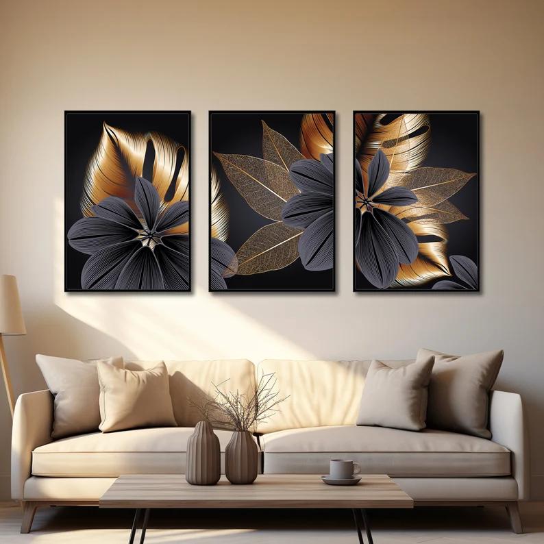 Flowers Wall Art | Set of 3