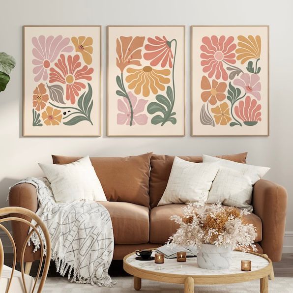 Mid Century Wall Art | Set of 3