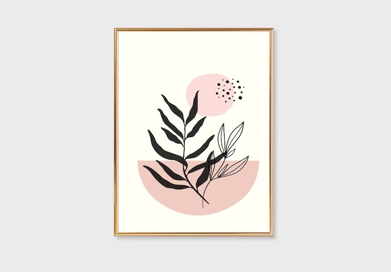 Boho Floral Pink Wall Art | Set of 3