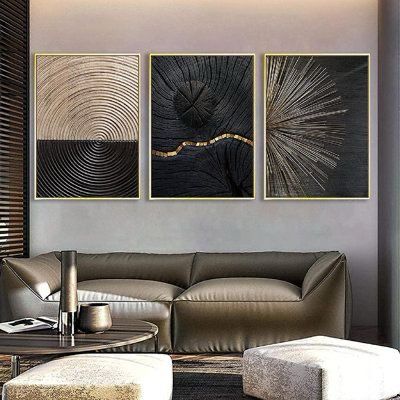 Metal Texture Wall Art | Set of 3