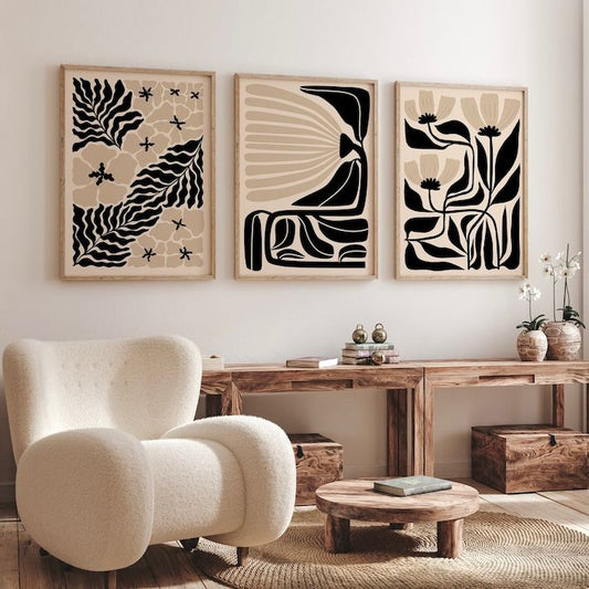 Matisse Modern Flower Wall Art | Set of 3