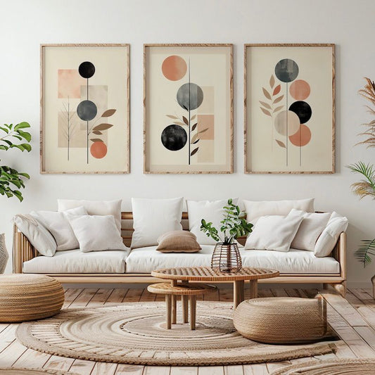 Japandi Abstract Wall Art | Set of 3