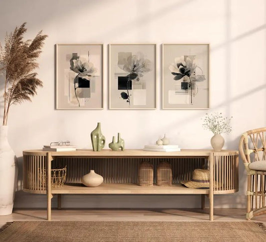 Abstract Modern Floral Art | Set of 3