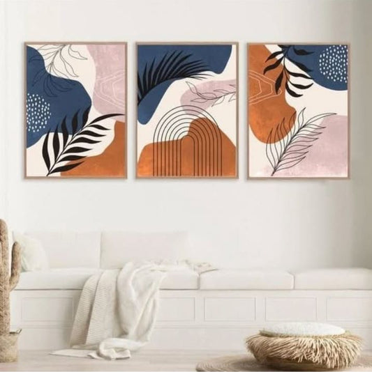 Colorful Abstract Geometric Wall Art | Set of 3