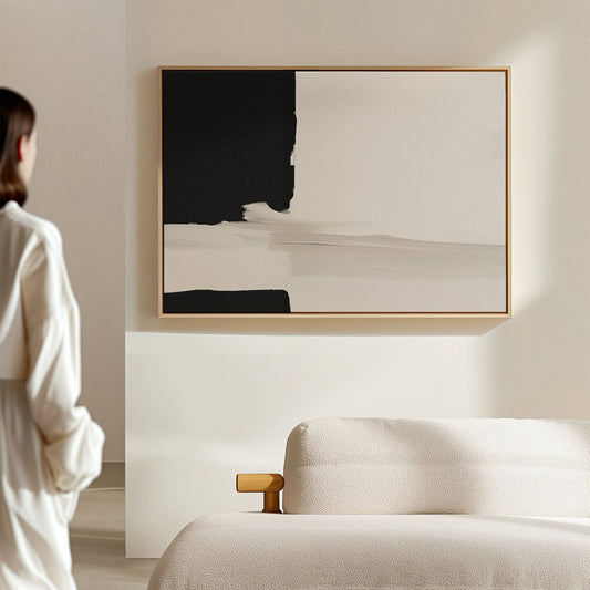 Monochrome Harmony Abstract | CANVAS