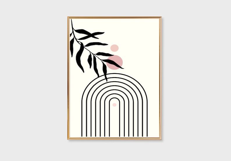 Boho Floral Pink Wall Art | Set of 3
