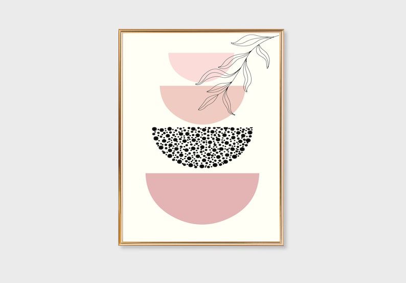 Boho Floral Pink Wall Art | Set of 3