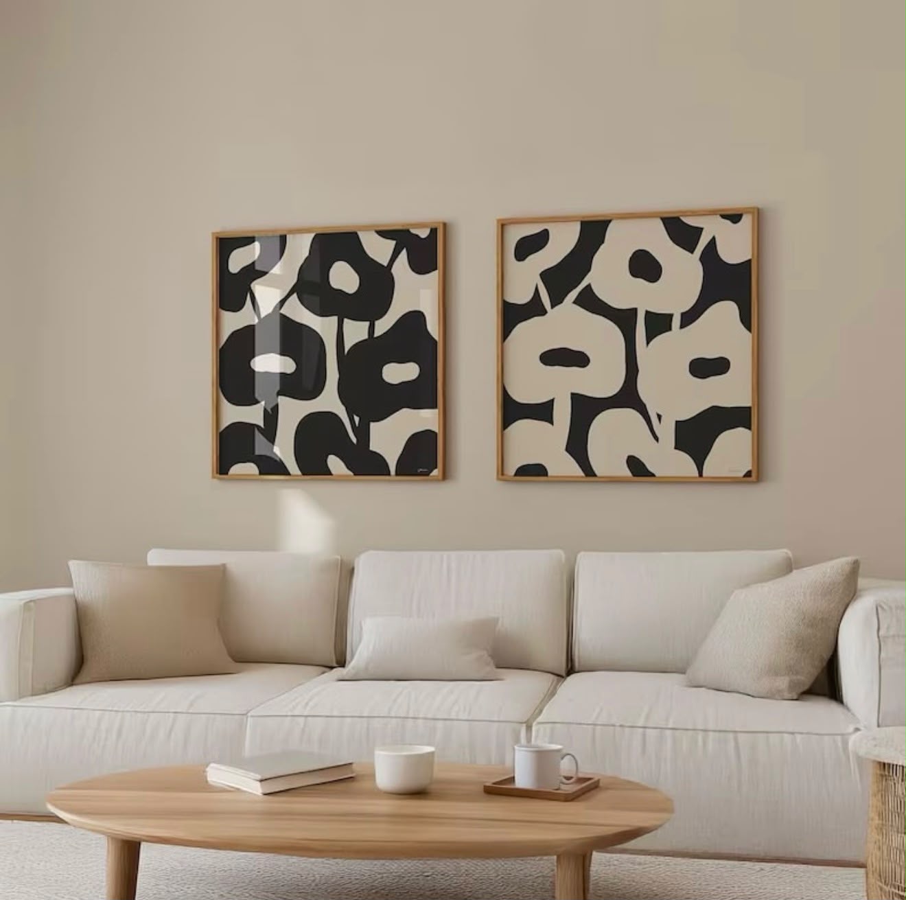 Floral Square Wall Art | Set of 2